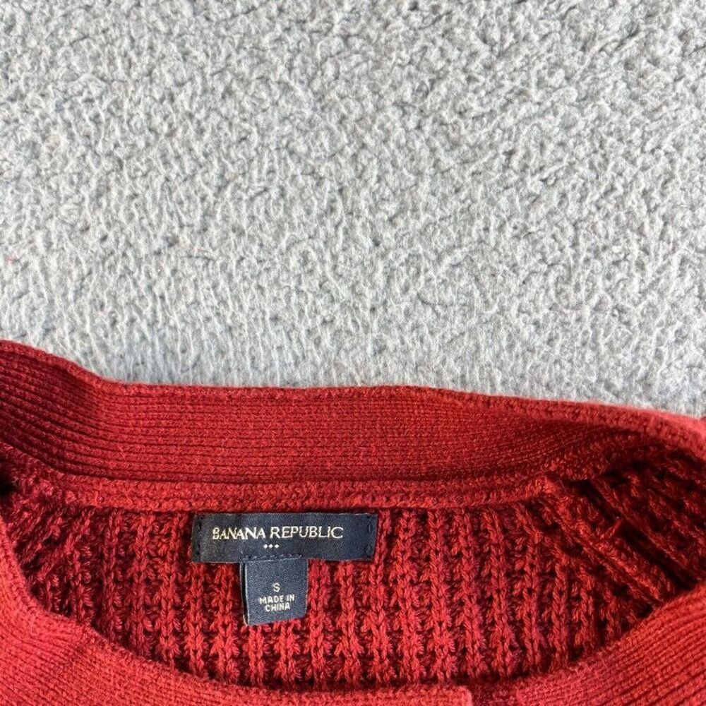 NEW‎ Banana Republic Cardigan Sweater Womens Small Red Angora Blend Chunky - Picture 3 of 16